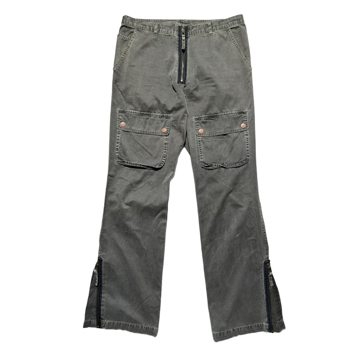 Flared Zippered Cargo Pant