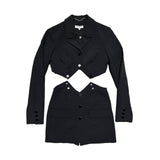 2-in-1 snap blazer/skirt