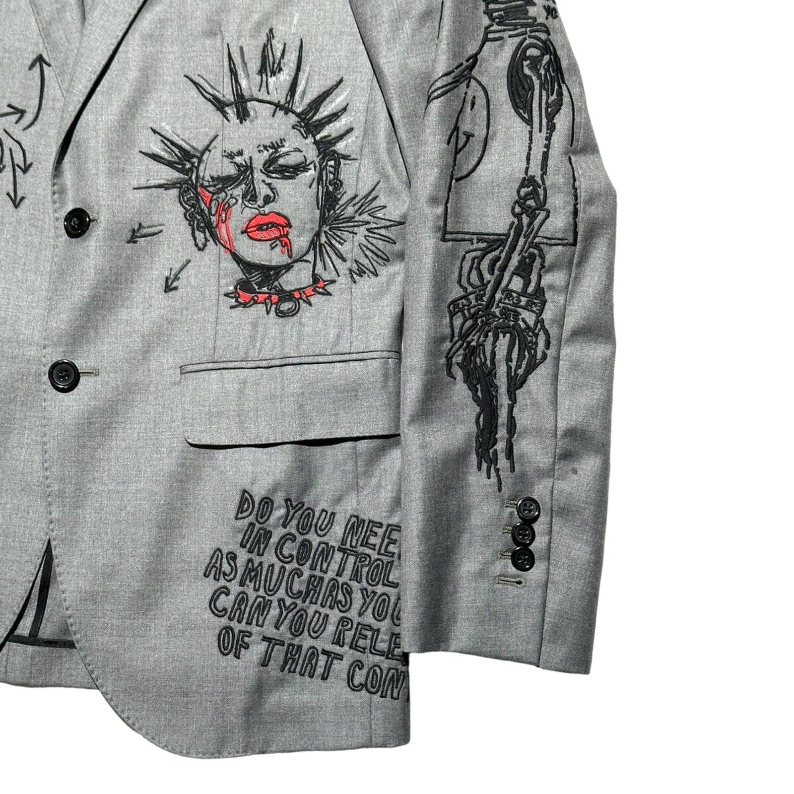SS18 Scribble Doodle Punk blazer