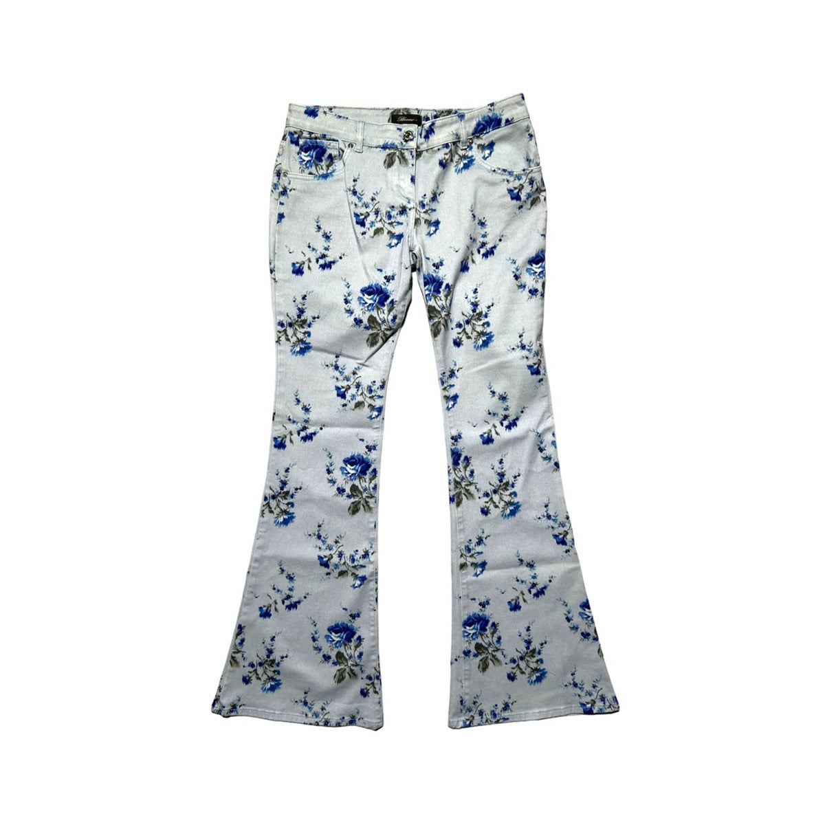 floral print flared denim