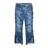 tear away flare denim