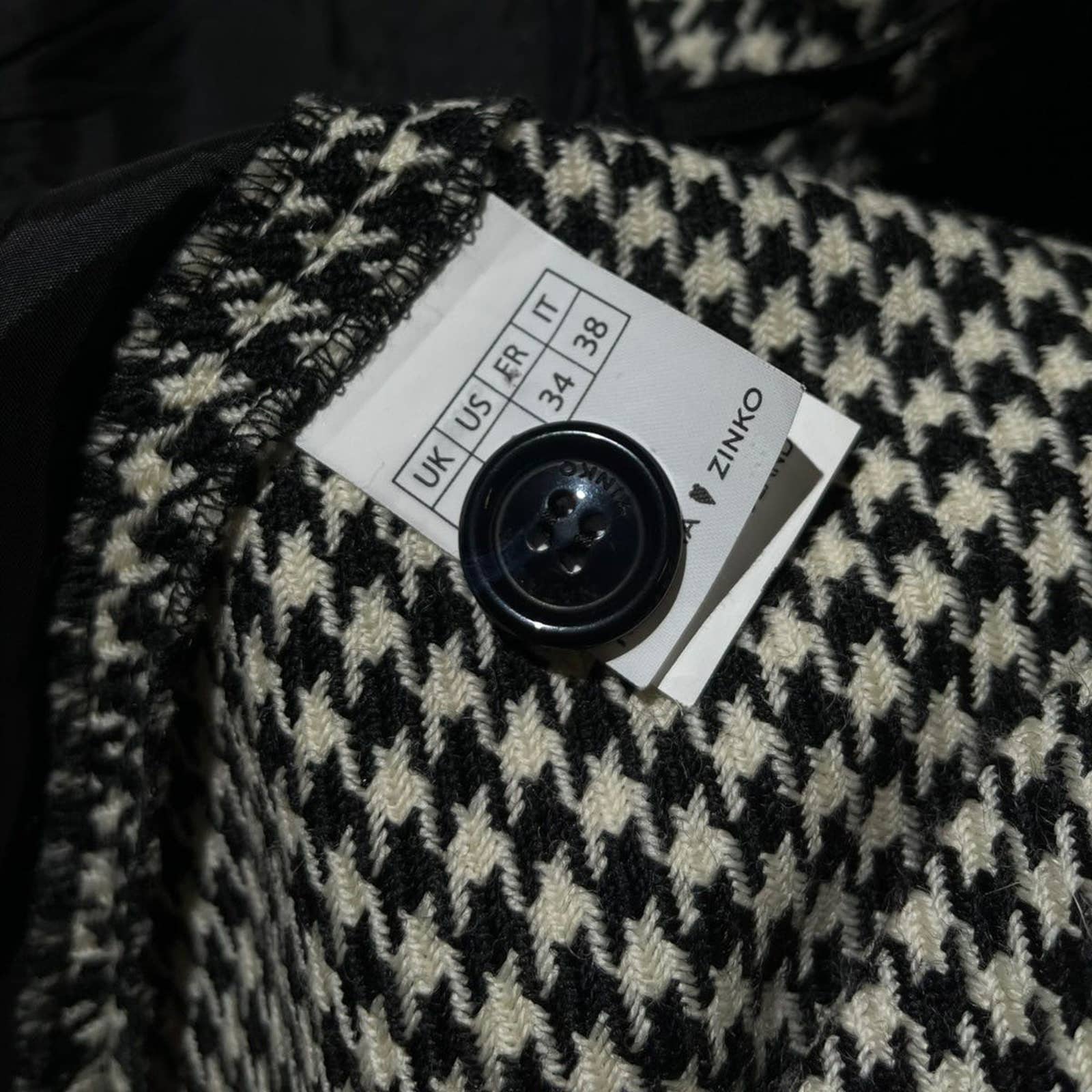 houndstooth double waist layer pant