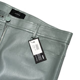 Lambskin leather teddy stretch trouser