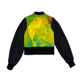 Cropped graphic bomber