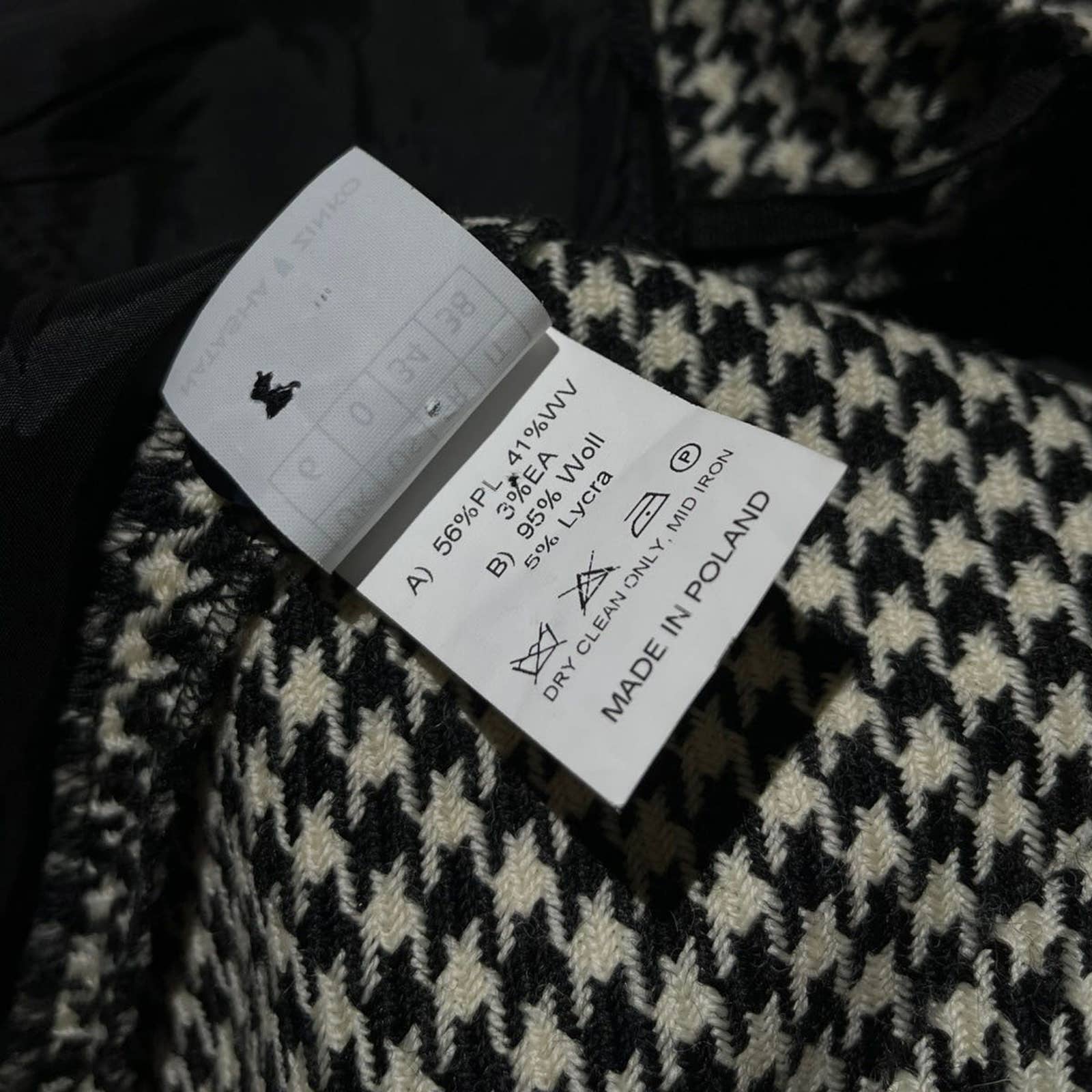 houndstooth double waist layer pant