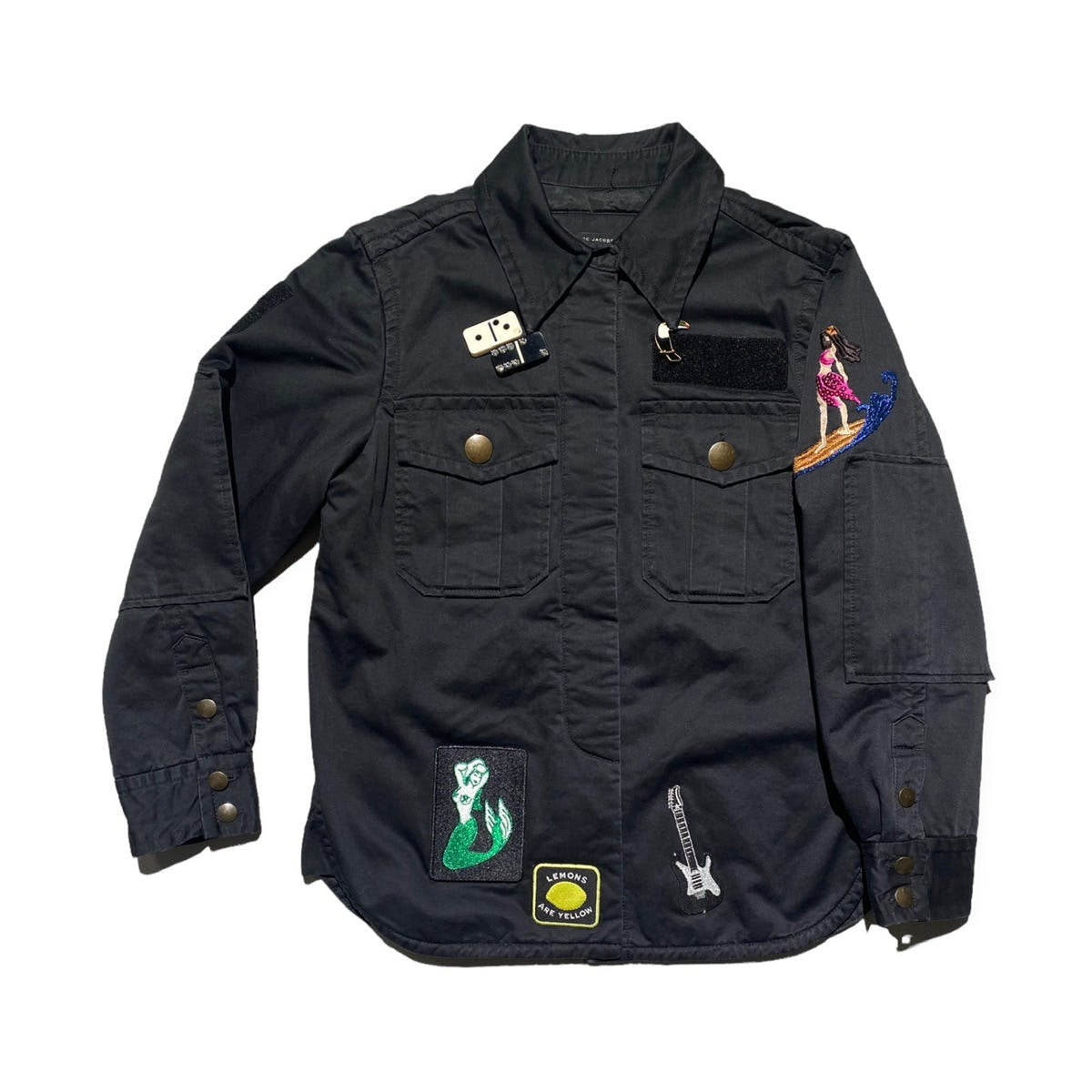 Embellished “paradise” trucker jacket