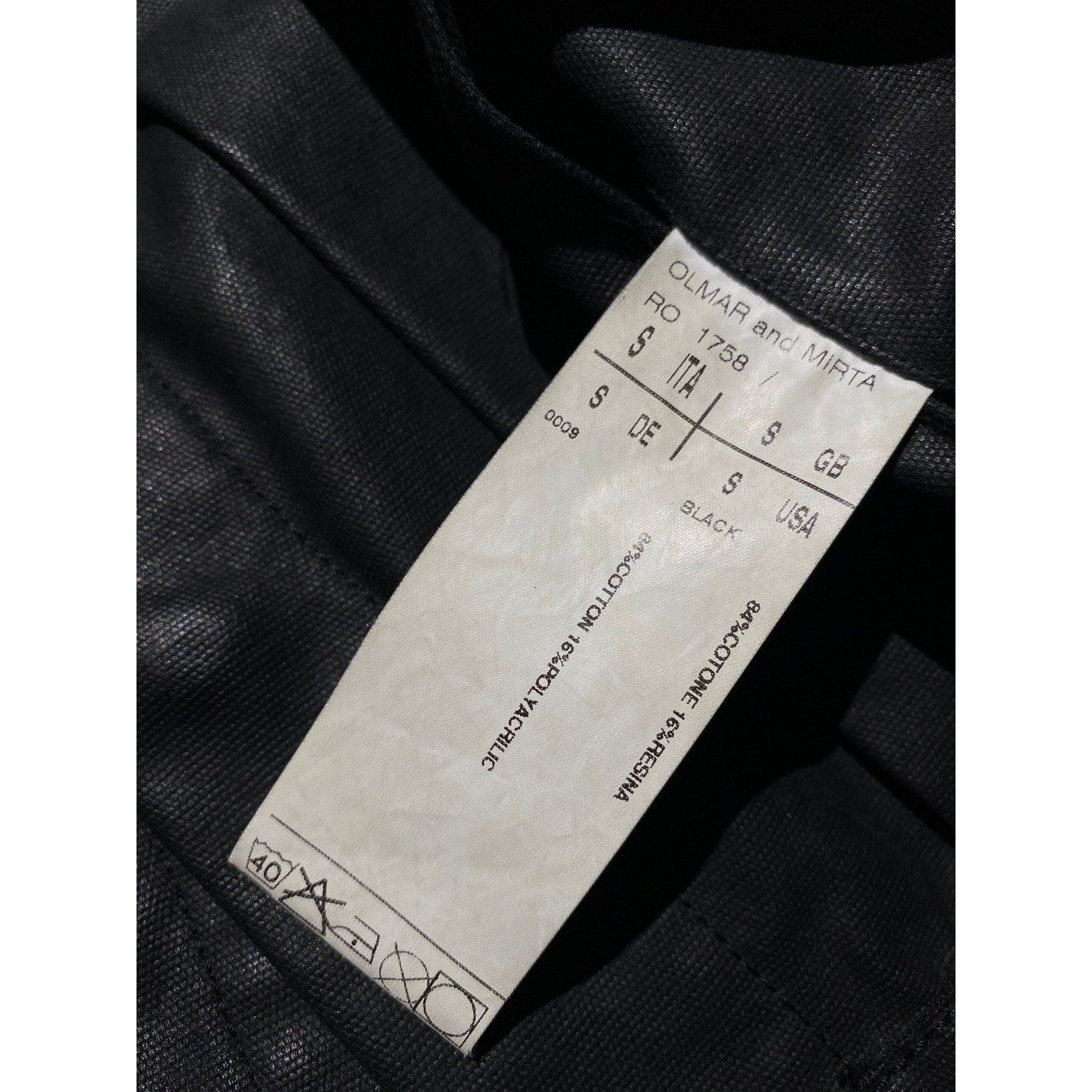 2003 “Suckerball” waxed denim cargo runway jacket