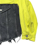 Hybrid split oversized denim jacket