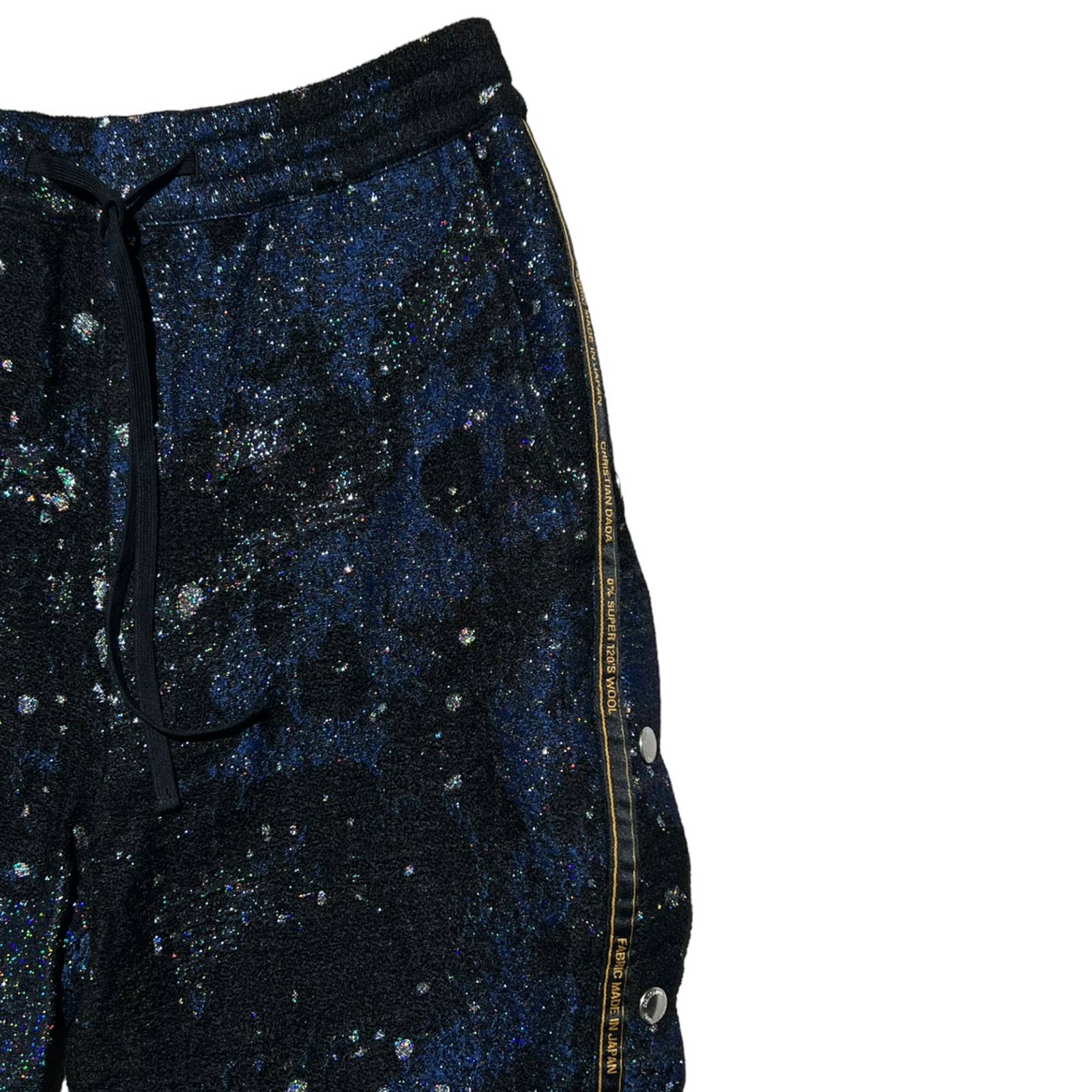 speckled snap button flared pant