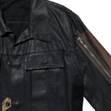 2003 “Suckerball” waxed denim cargo runway jacket