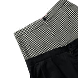 houndstooth double waist layer pant
