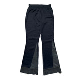 SS21 flared wool paneled adjustable waist pant