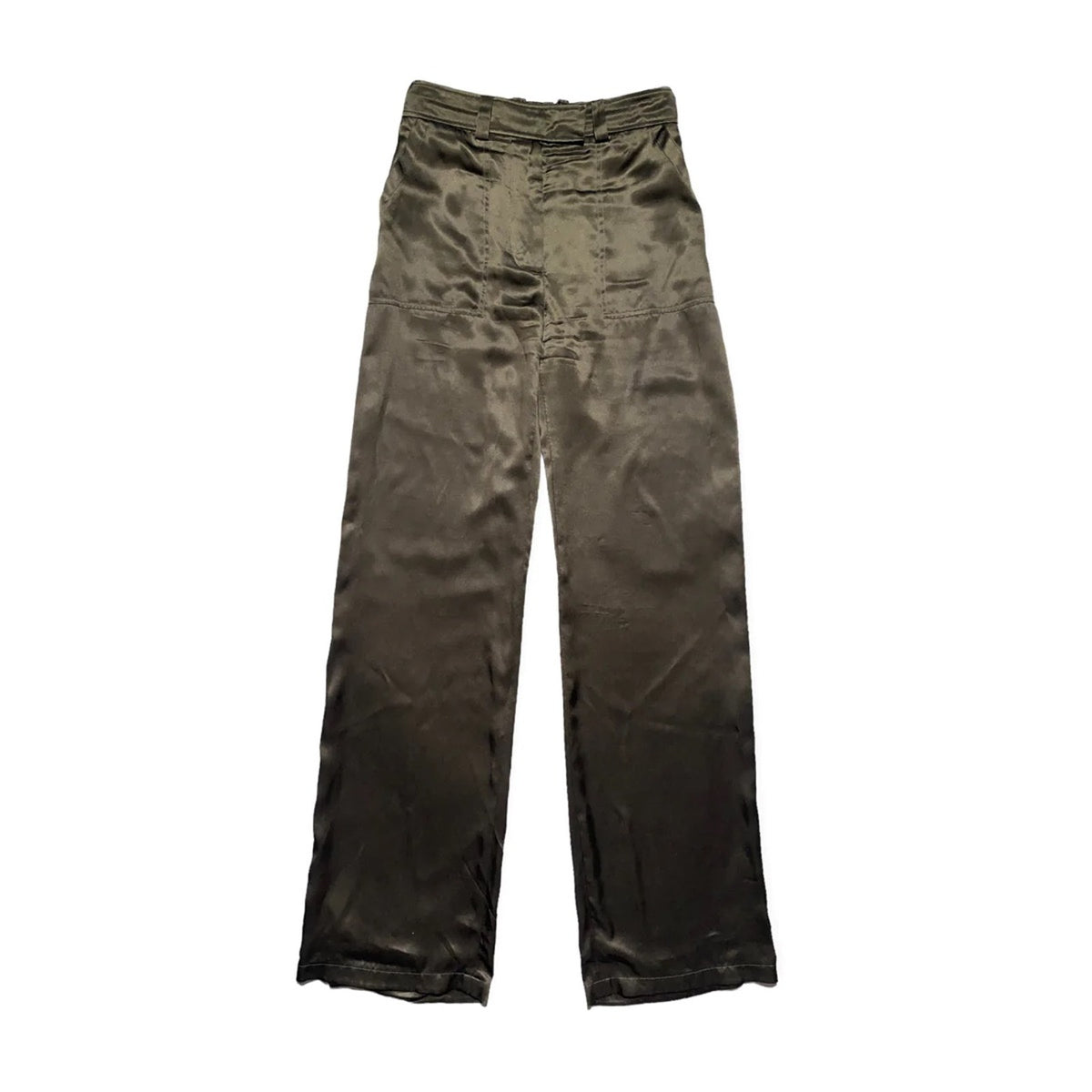 Silk wide leg trouser