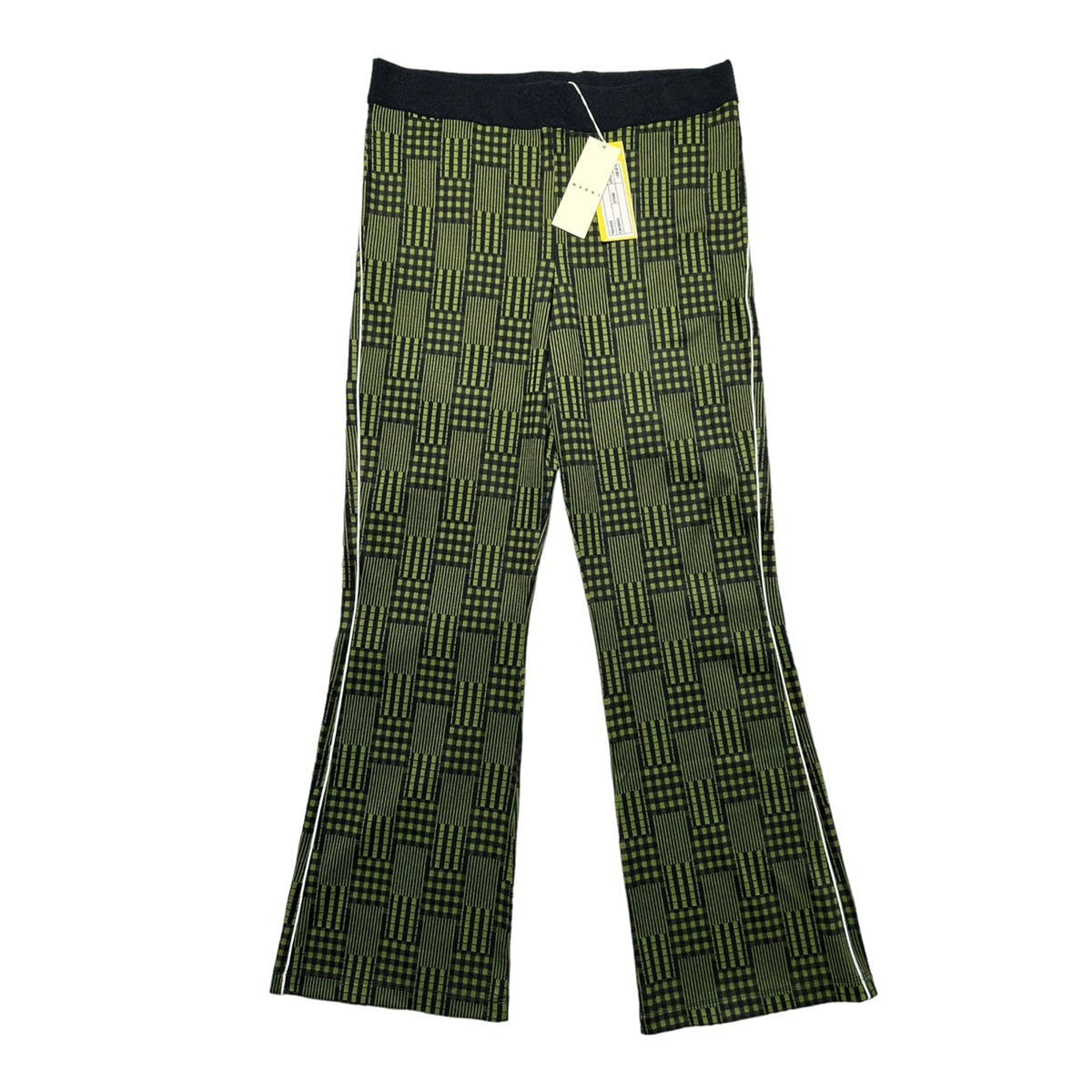 FW23 Plaid print flared sweatpants