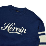 Heroin embroidered knit