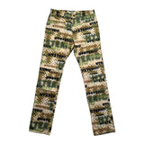 camouflage graphic logo denim