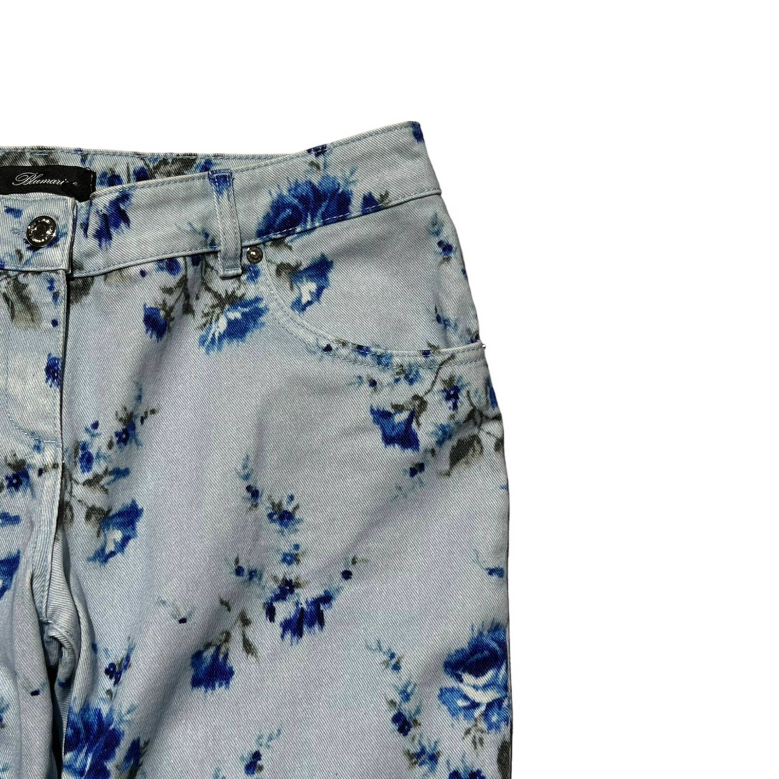 floral print flared denim