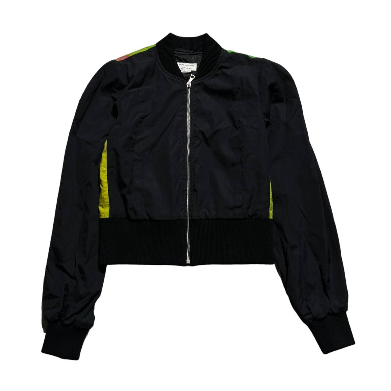 Cropped graphic bomber