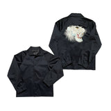 Embroidered tiger satin jacket