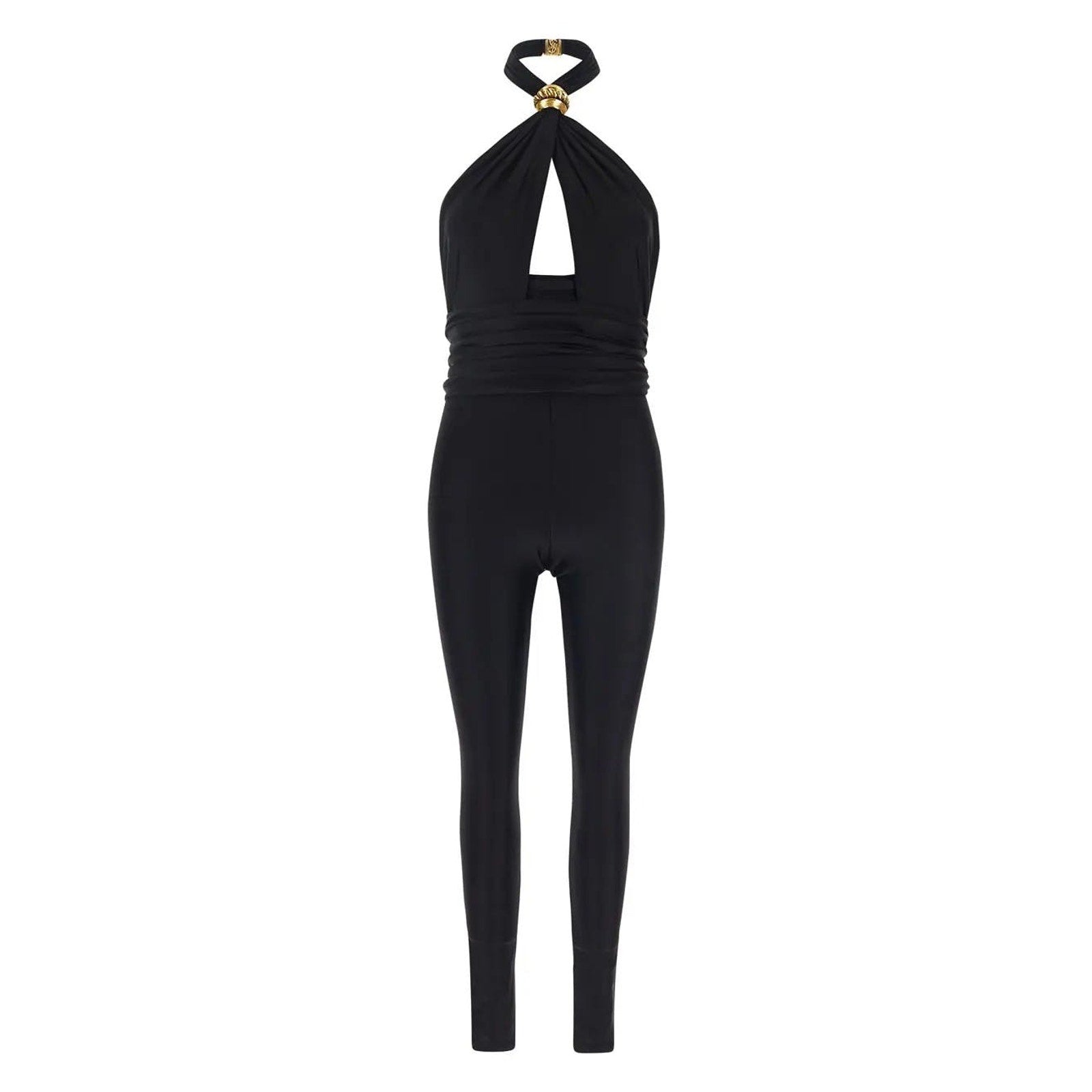 Halter neck cutout jumpsuit