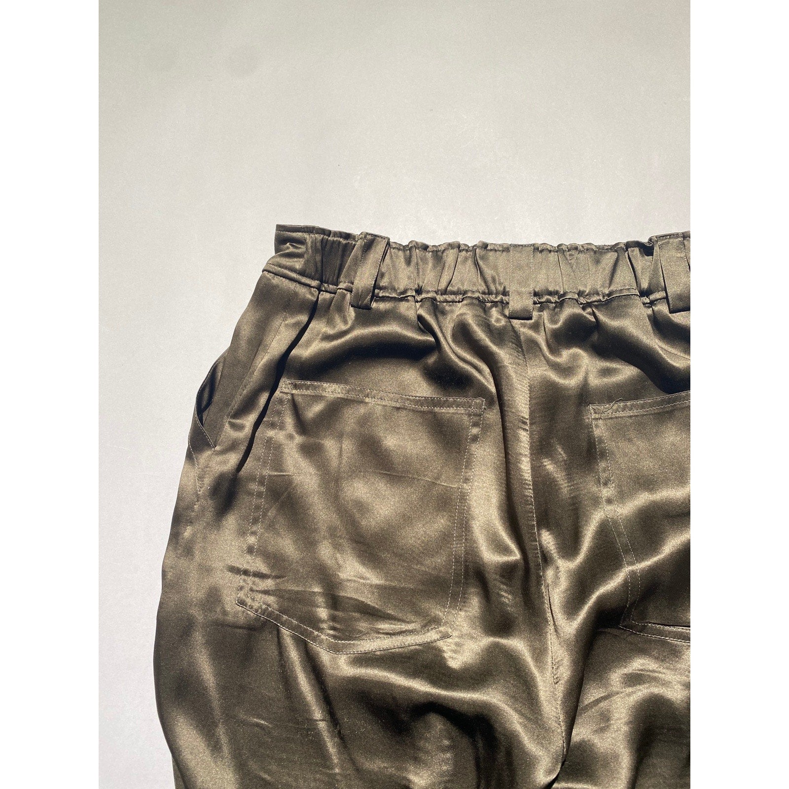 Silk wide leg trouser