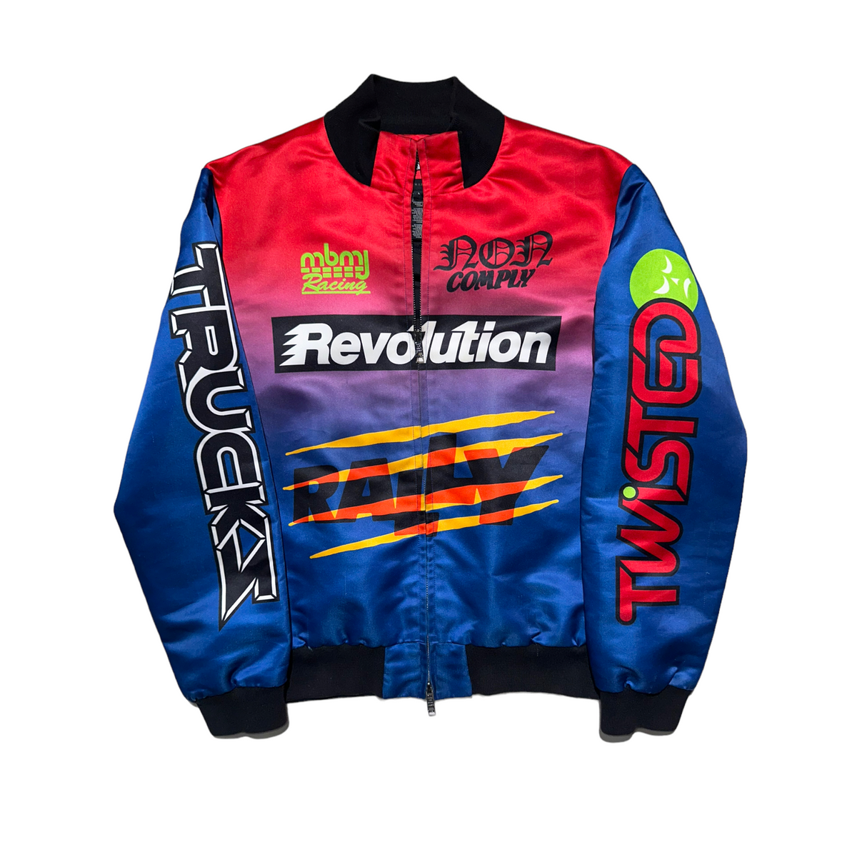 satin racer jacket