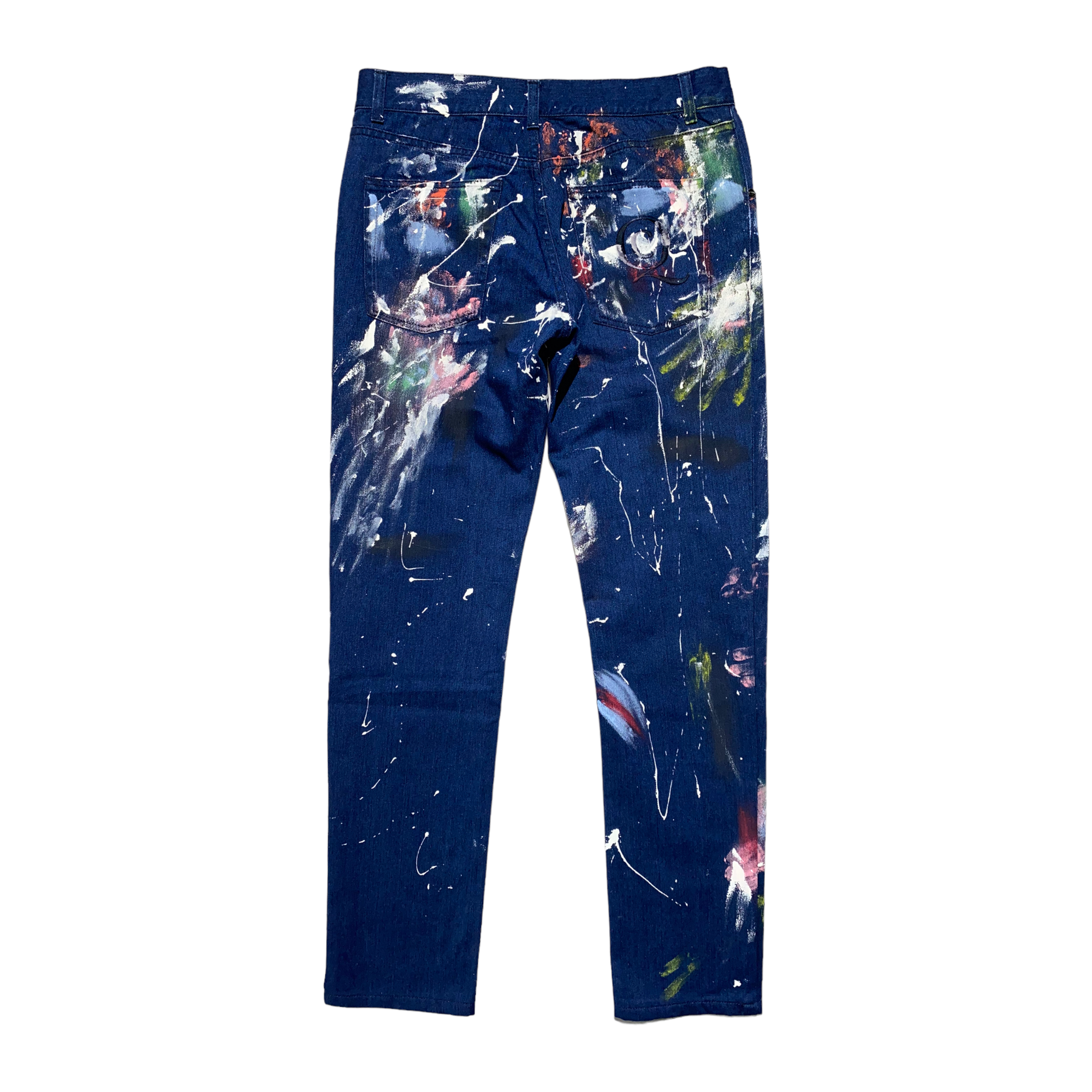 paint splatter denim