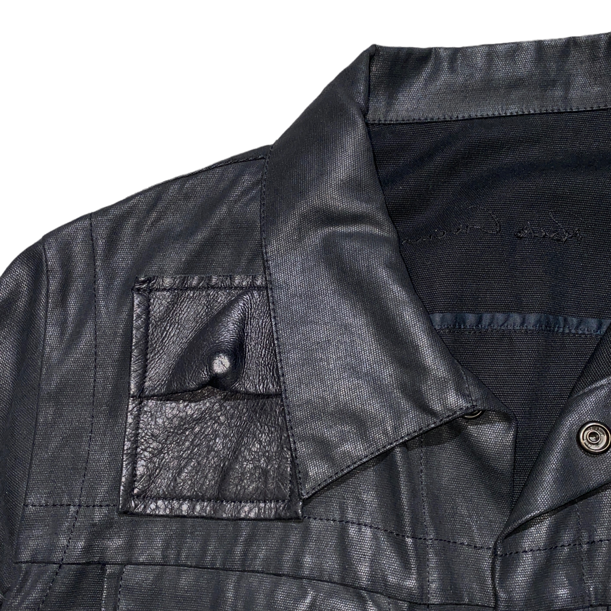 Suckerball waxed denim jacket