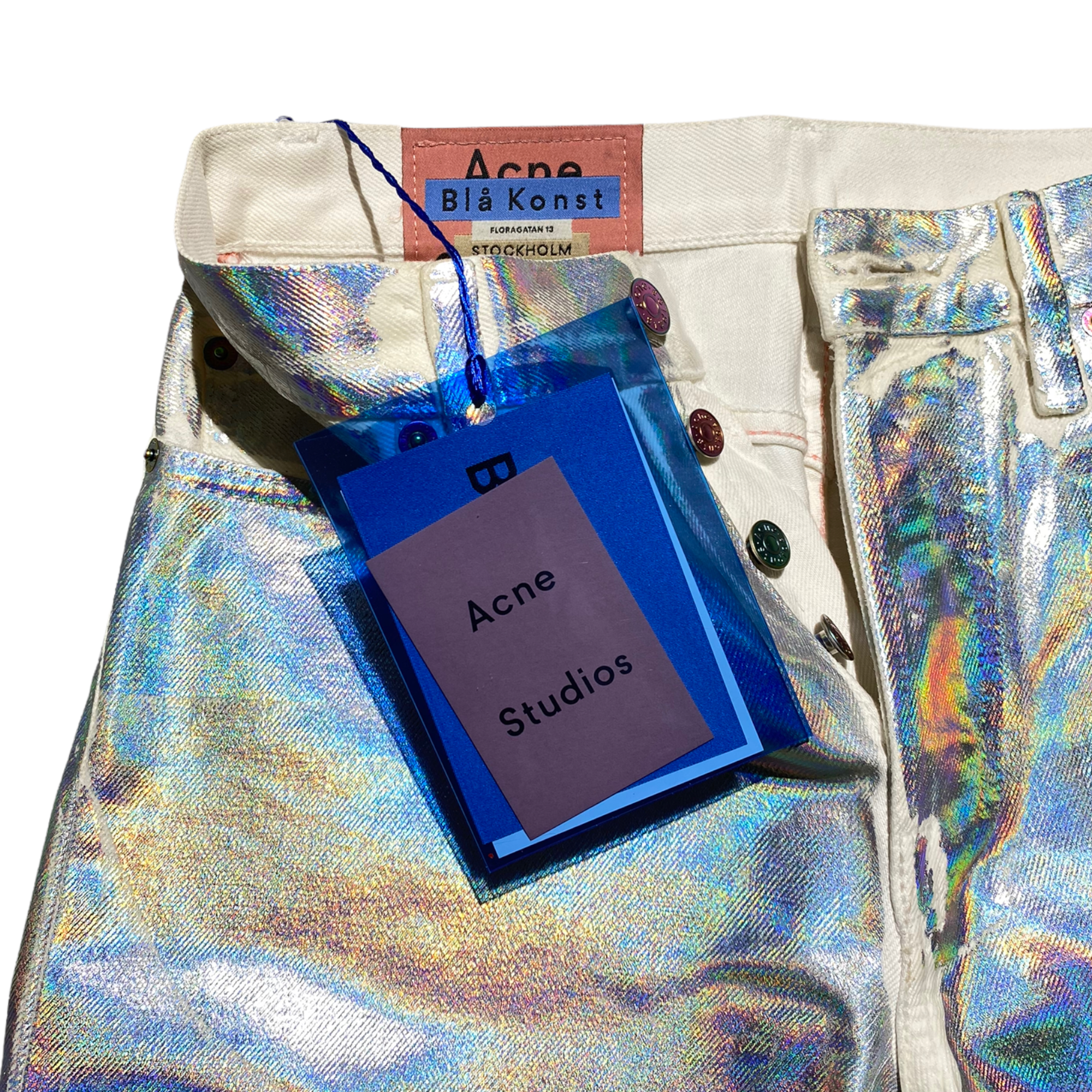 holographic “foil” jeans