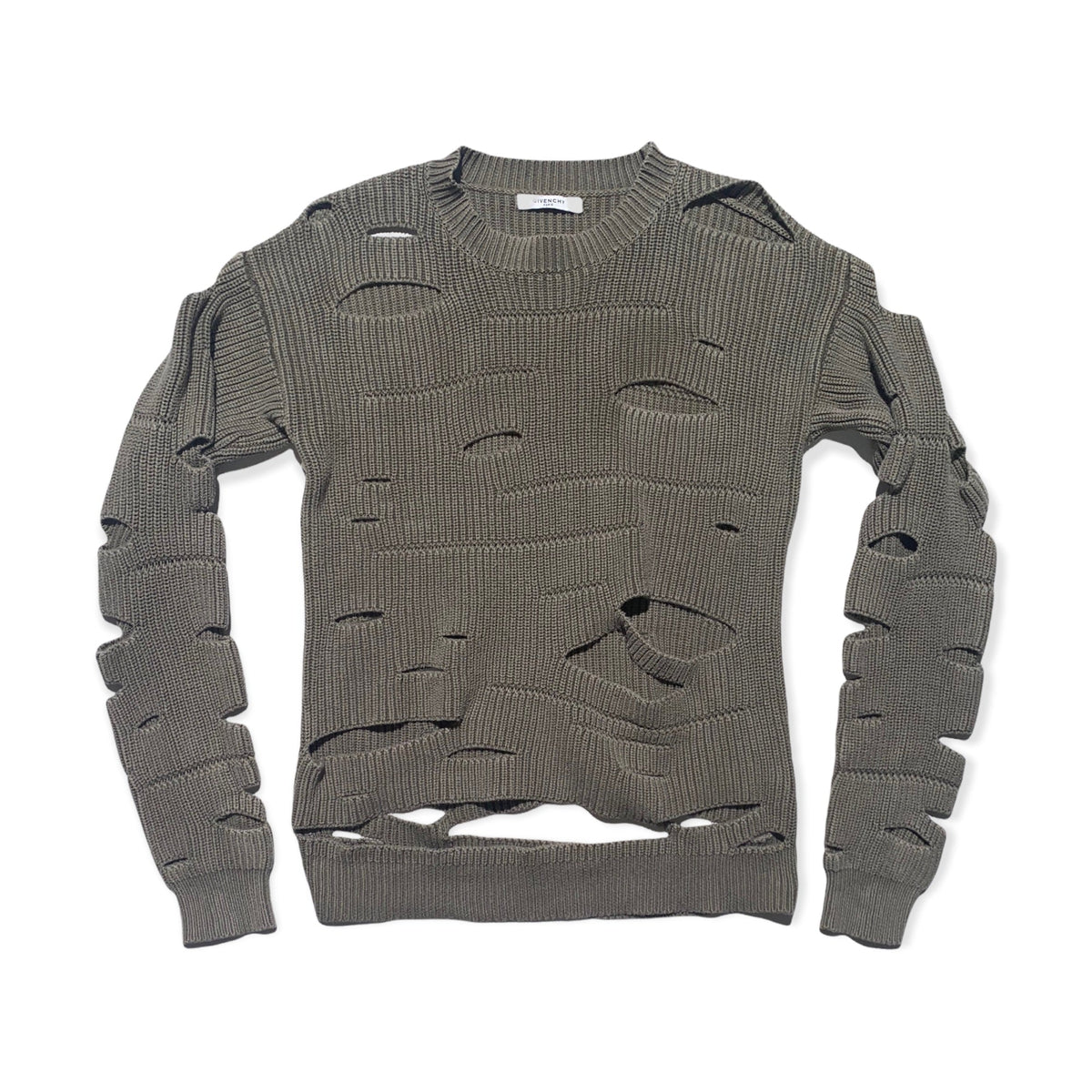 ribbed cut out sweater