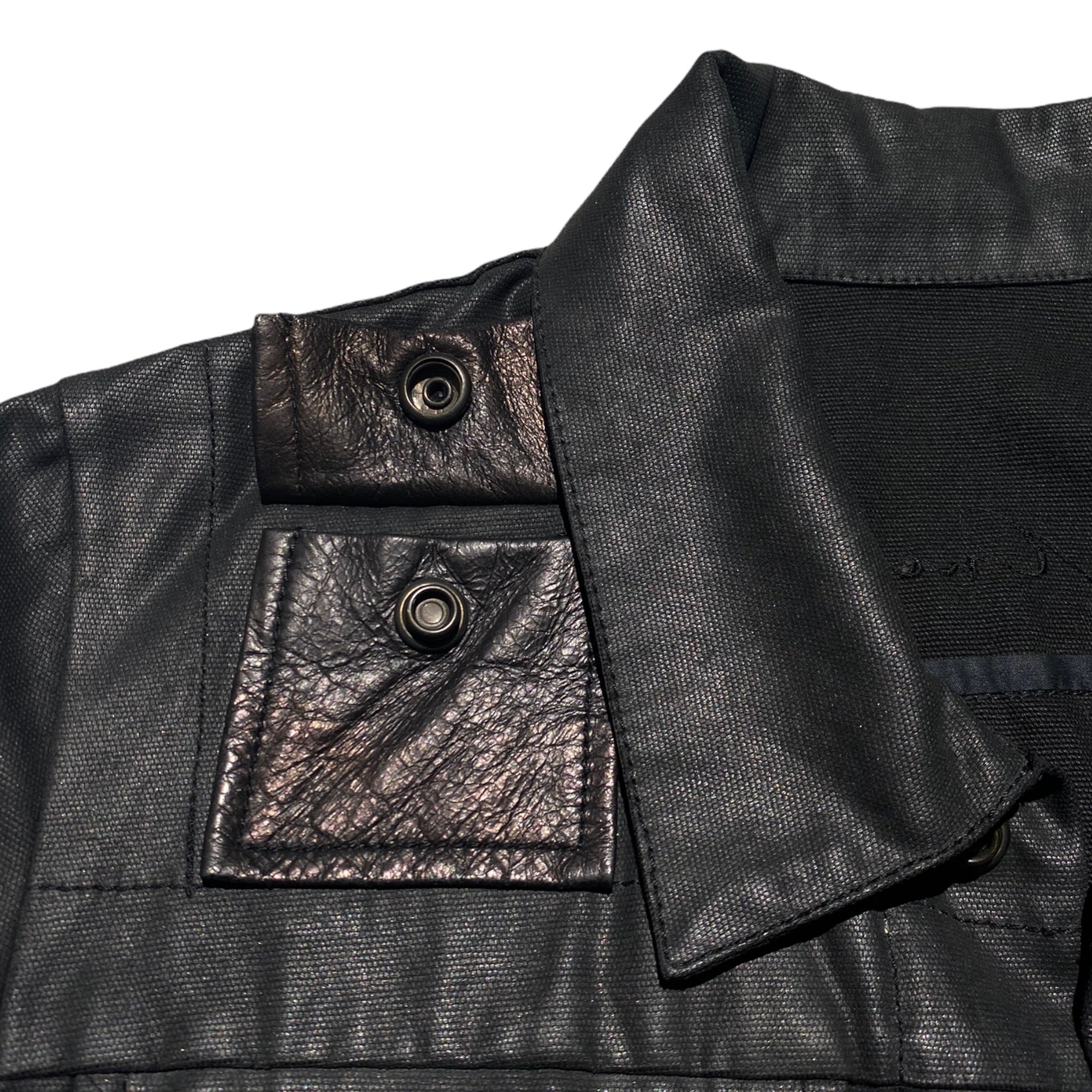 “suckerball” waxed cargo jacket