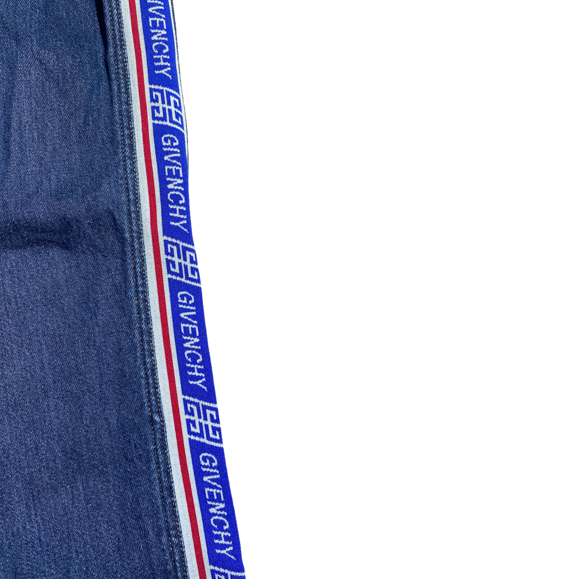 stripe logo denim