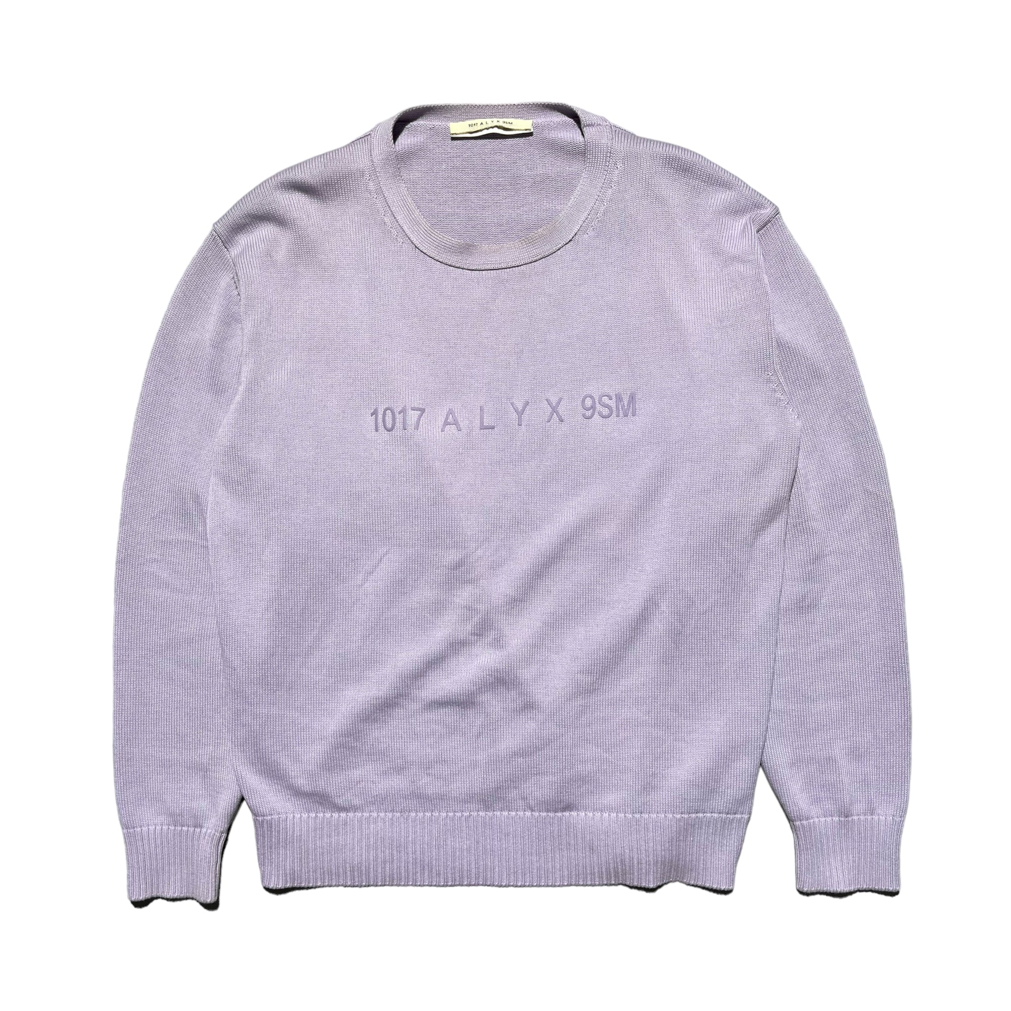 tonal logo knit crewneck