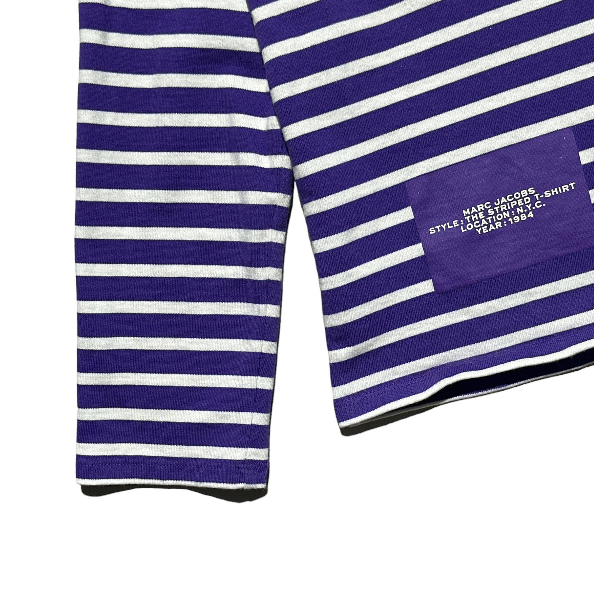 striped logo tee