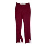 zippered flare trouser