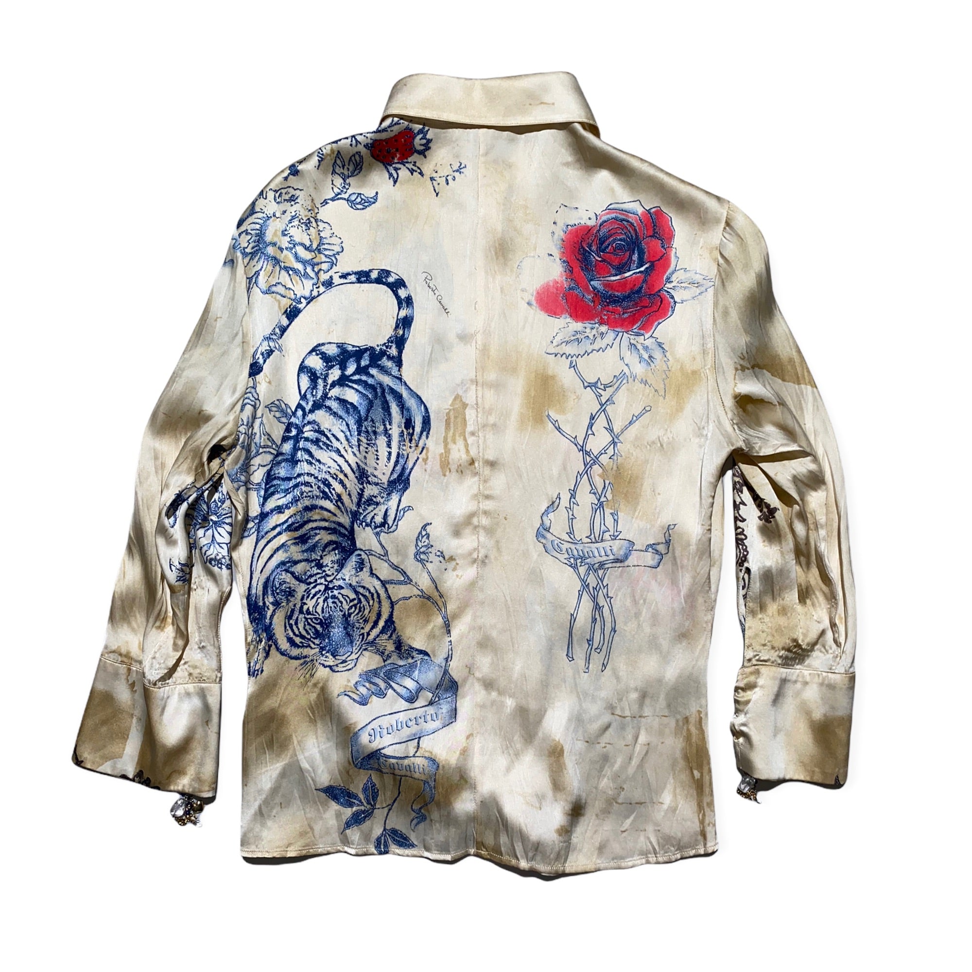 Tattoo silk button down