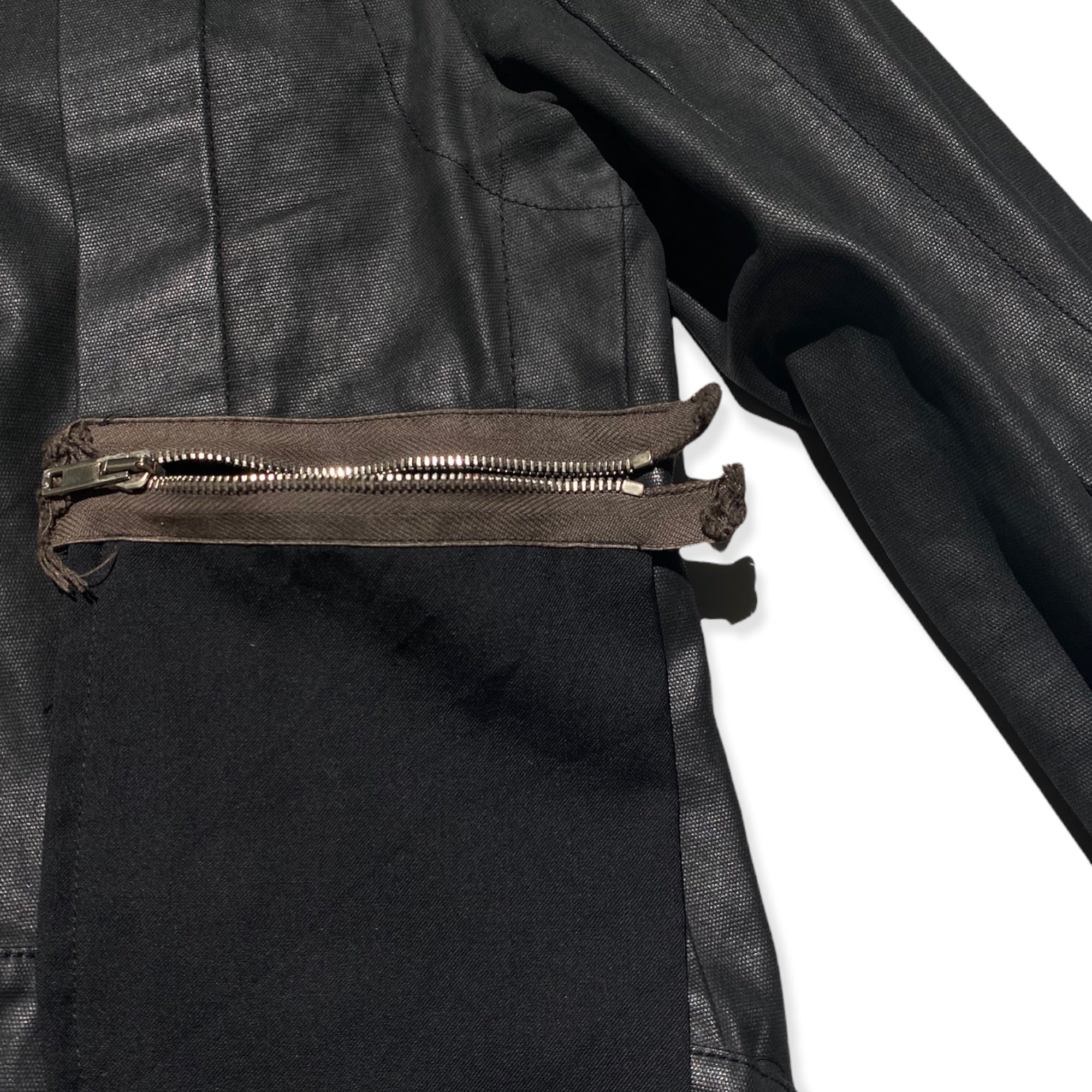 “suckerball” waxed cargo jacket