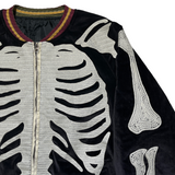 velvet skeleton souvenir bomber