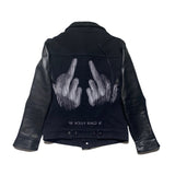 F*ck You leather/denim jacket