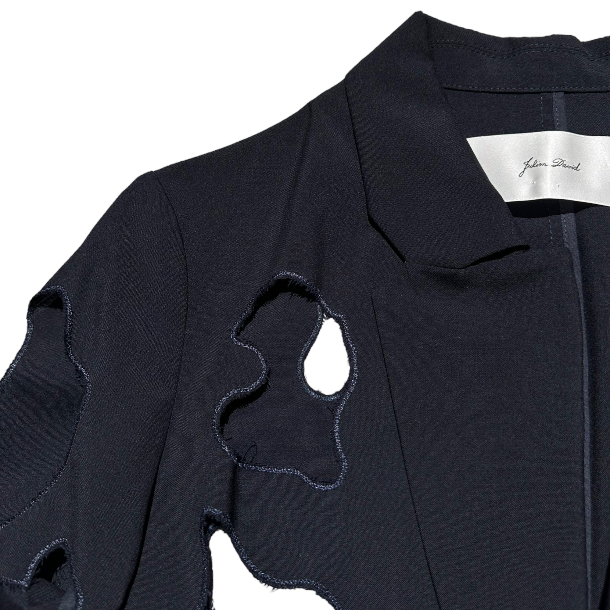 cut out runway blazer