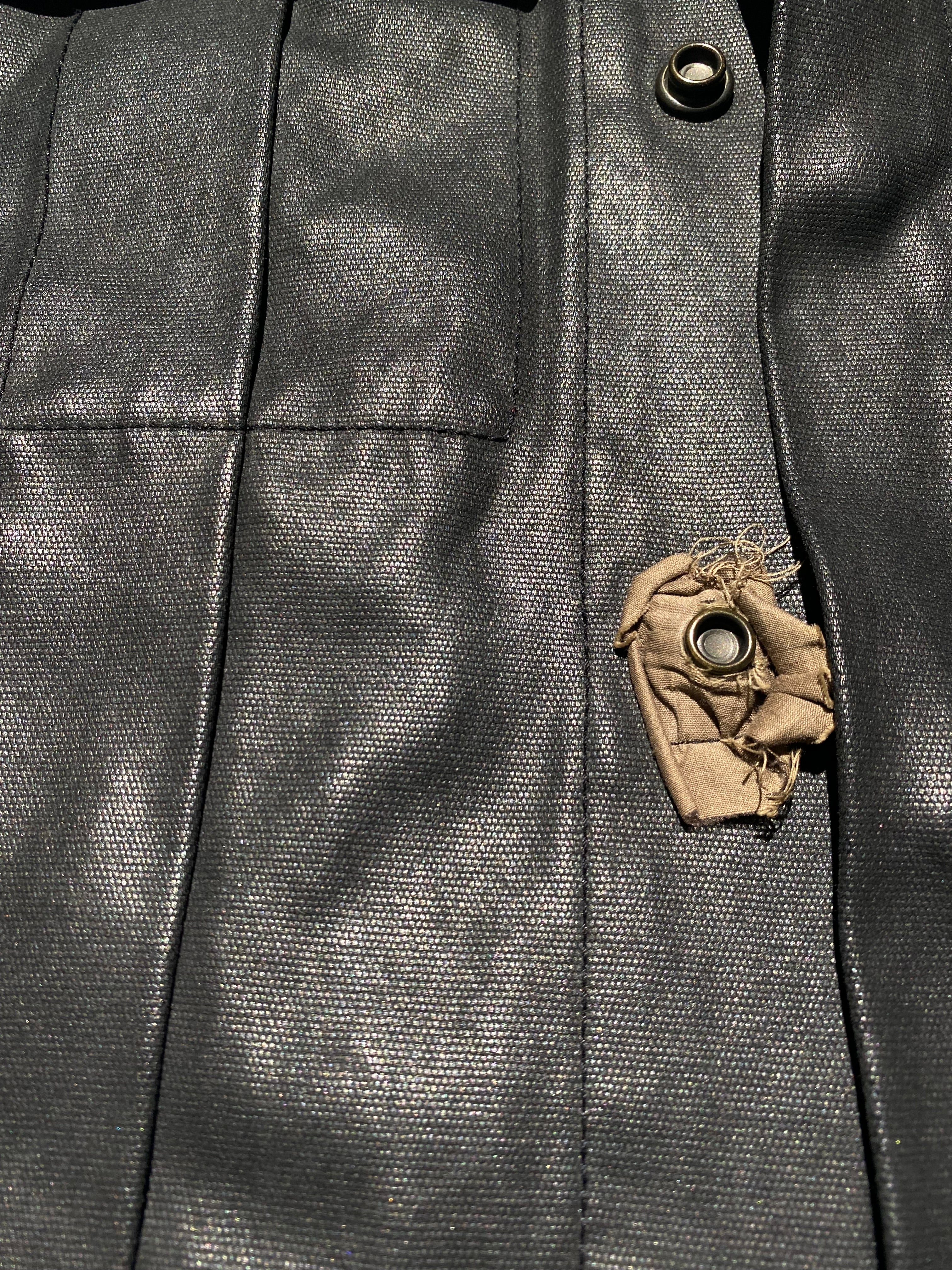 “suckerball” waxed cargo jacket