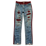 crash velvet denim